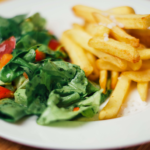 ¼ Salades et frites – Fako Drop